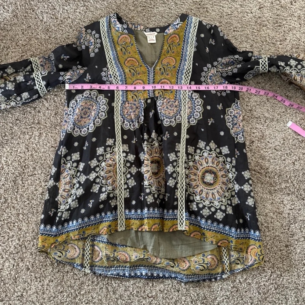 Sundance Carina Blouse Top Paisley Floral Print Long Sleeve Boho 
Size Small - Picture 9 of 12